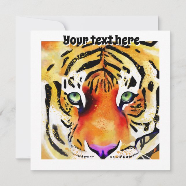 Carte Capturer la Majesté : le regard d'un tigre (Devant)