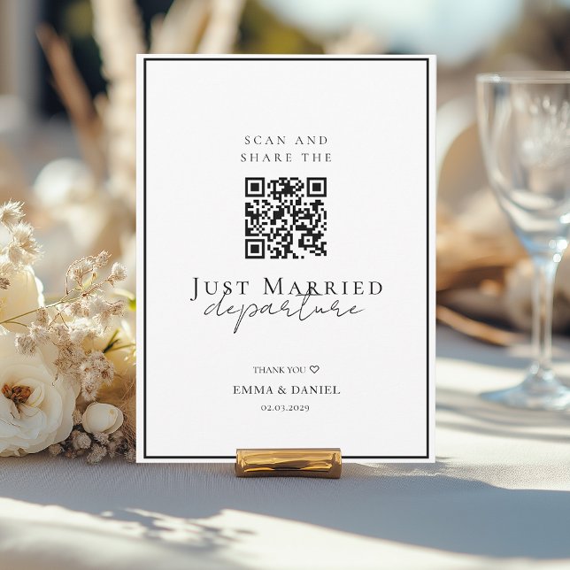 Carte Capturez chaque instant-Mariage QR Code Partage ph (Capture Every Moment–Wedding QR Code Photo Sharing. Personalized with your names, date and text.)