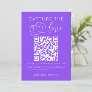 Carte Capturez L'Amour Qr Code Lavender Indigo Modern