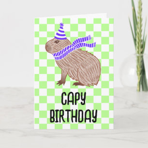 Carte Capy Birthday Funny Capybara Lover Salutation
