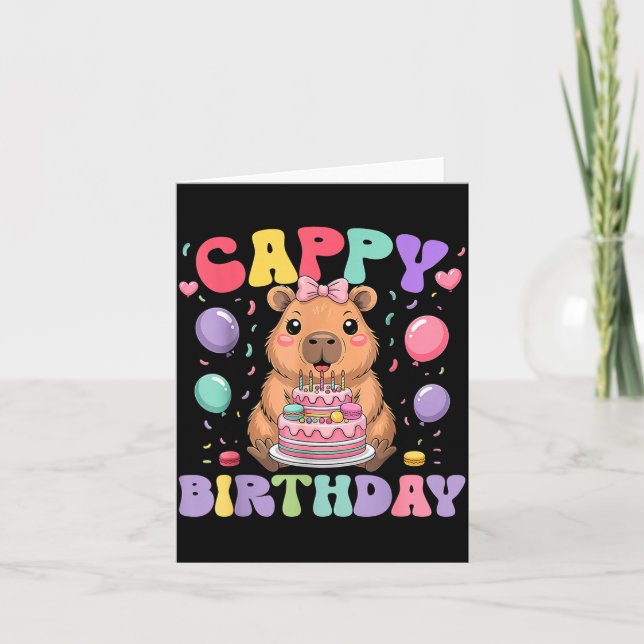 Carte Capybara Birthday Girls Funny Birthday Kids Boys G (Devant)