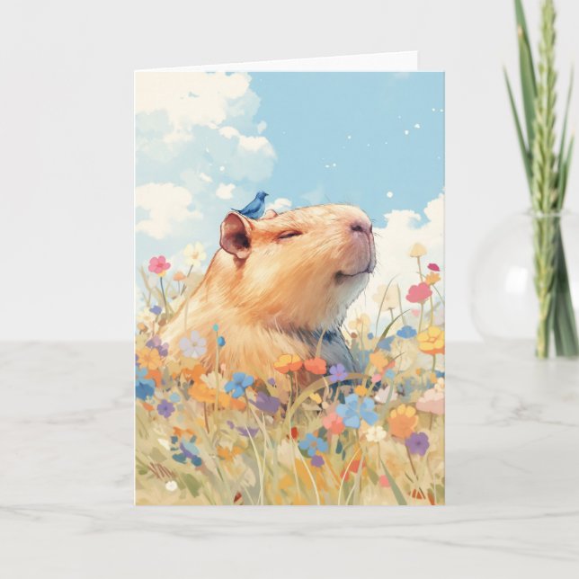 Carte Capybara Blisser Bonheur (Devant)