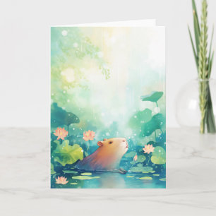 Carte Capybara Pondside Paradise