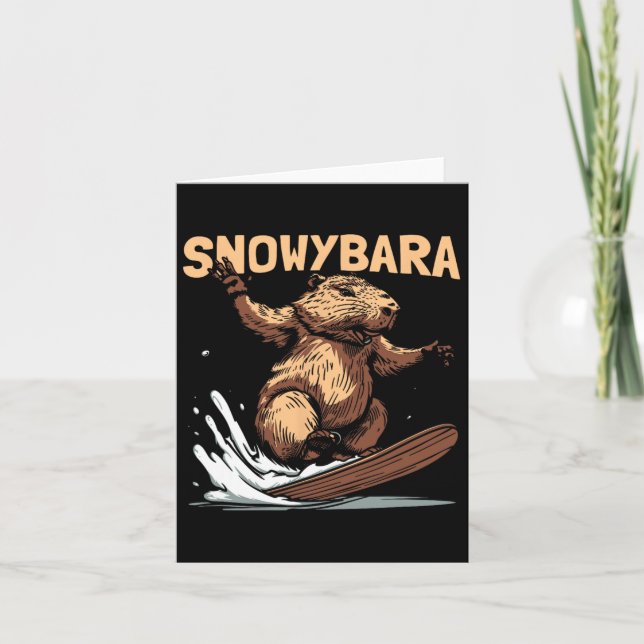 Carte Capybara Snowboard - Snowboard Snowboard Snow (Devant)