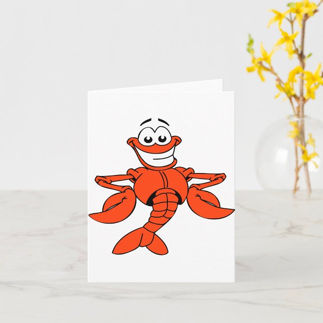 Carte Caractère de homard au dessin souriant (Créateur téléchargé)