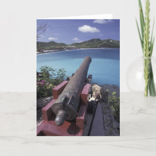 Carte CARAÏBES, St. Barts, Connon visant la baie de