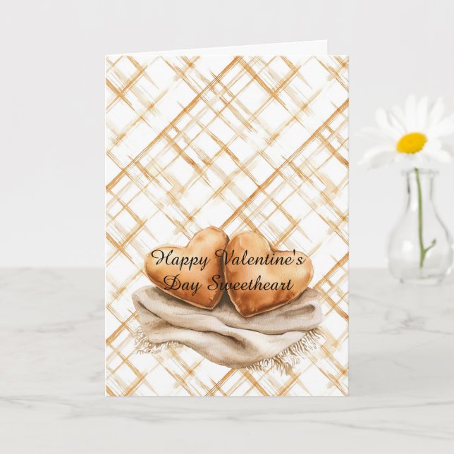 Carte Caramel Cream Stripes Heart Pillows Blanket Love (Petite plante)