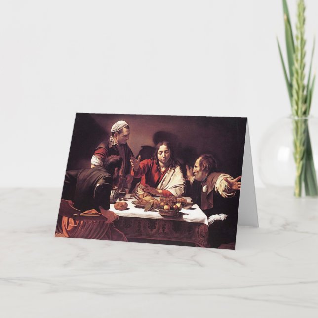 Carte Caravaggio - dîner chez Emmaus (Devant)