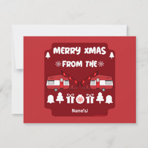 Carte Caravan Joyeux Camping de Noël