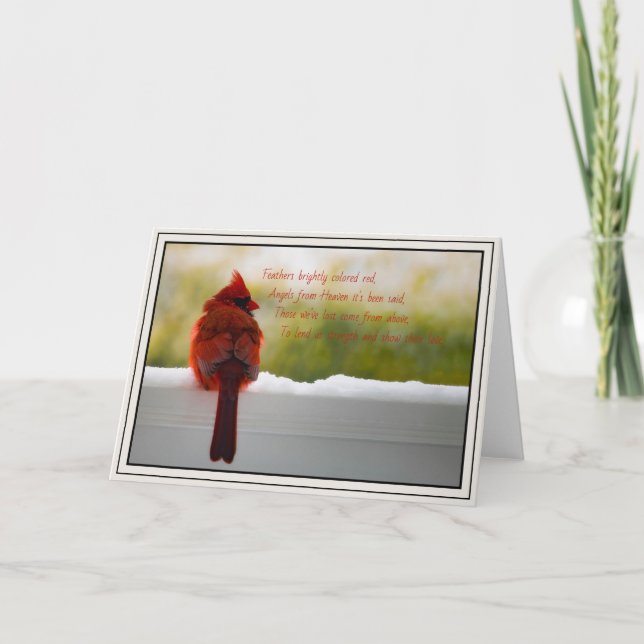 Carte Cardinal avec le visiteur du poème de ciel (Devant)