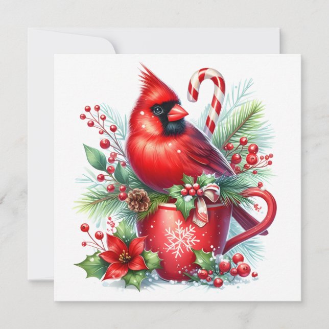 Carte Cardinal Christmas Grey Card (Devant)