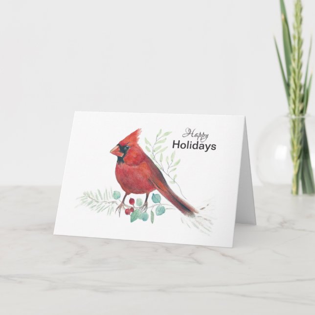 Carte Cardinal Happy Holidays Card (Devant)