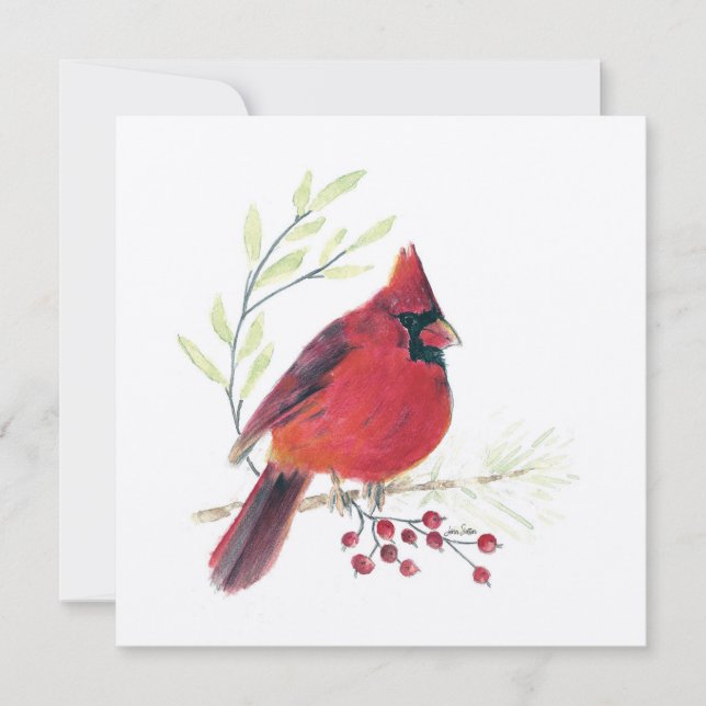 Carte Cardinal Red Bird Art (Devant)