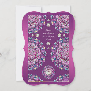 Carte Cardinal Red Rosace