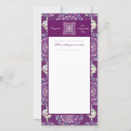 Carte Cardinal rouge Rosace