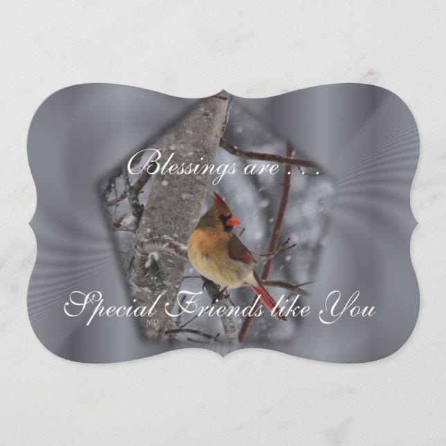 Carte Cardinal Spl Shape Card - personnaliser la forme d (Devant)