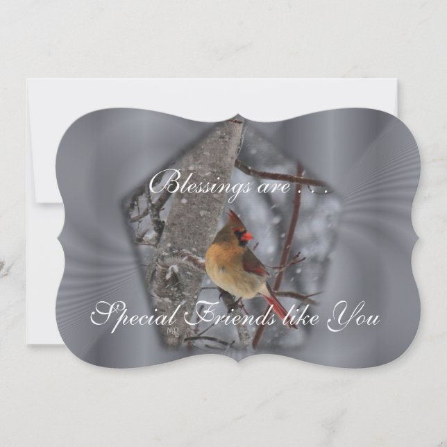 Carte Cardinal Spl Shape Card - personnaliser la forme d (Devant)