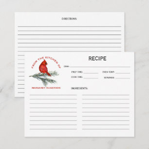 Carte Cardinal sur branche de pin De la cuisine de