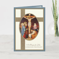 Carême catholique Crucifixion Jésus Vierge Marie