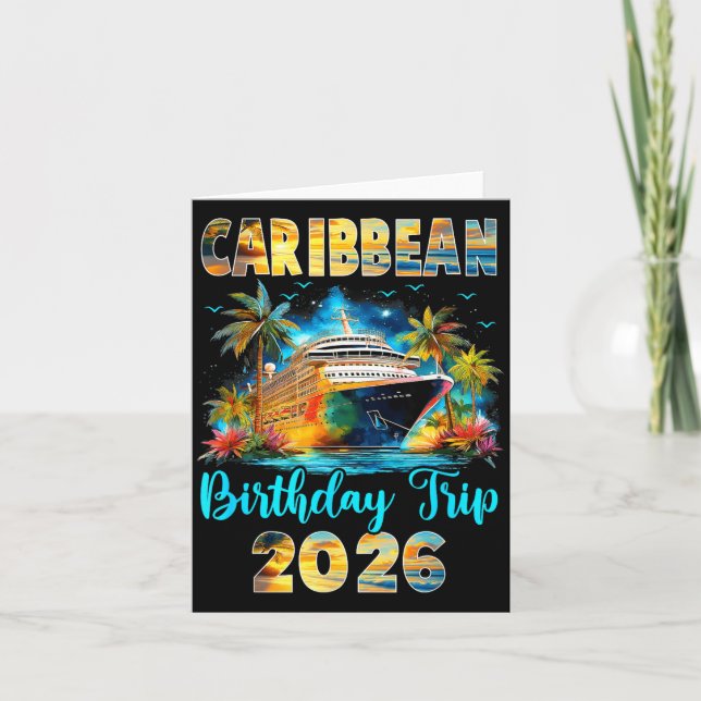 Carte Caribbean Birthday Trip 2026 Family Birthday Cruis (Devant)
