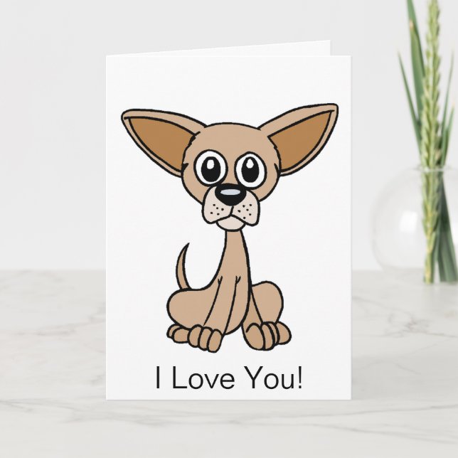 Carte Caricature 1 de Cute Chihuahua (Devant)
