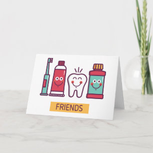 Carte Caricature Amis de soins oraux