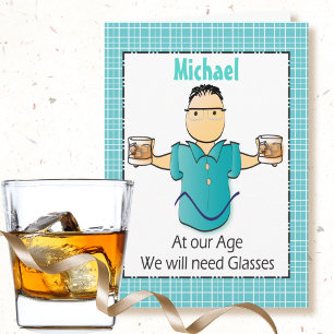 Carte Caricature amusante pour les hommes Anniversaire