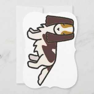Carte Caricature anglaise Springer Spaniel Liver Tri