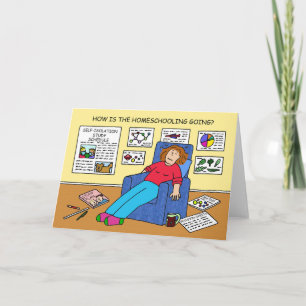 Carte Caricature Covid 19 Home Schooling