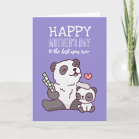 Caricature d'animal de Panda Cute Bonne fête des m