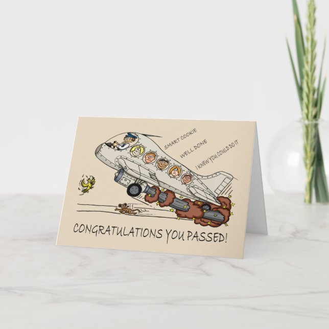 Carte Caricature de bande dessinée de félicitations de (Devant)