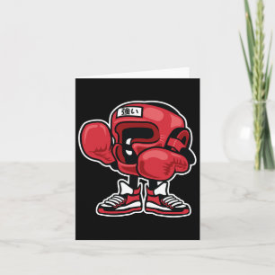 Carte Caricature De Champion De Boxe Mignonne Et Unique