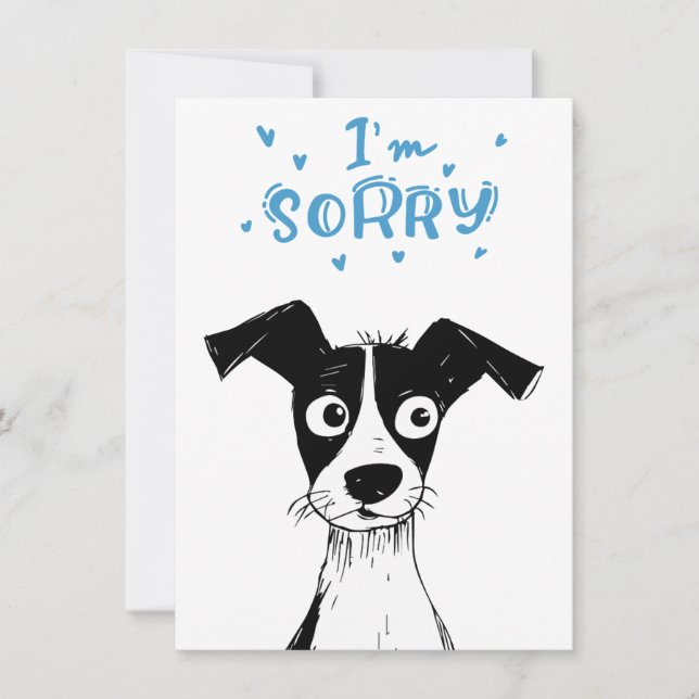 Carte Caricature de chien mignon Anniversaire drôle Cart (Devant)