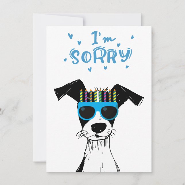 Carte Caricature de chien mignon drôle Anniversaire Cart (Devant)