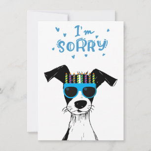 Carte Caricature de chien mignon drôle Anniversaire Cart