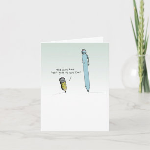 Carte Caricature de crayons