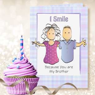 Carte Caricature de Frère Sassy Snarky Funny Anniversair