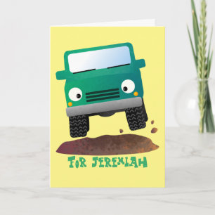 Carte Caricature de voiture 4 X4 hors route