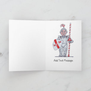 Carte Caricature du chevalier en armure