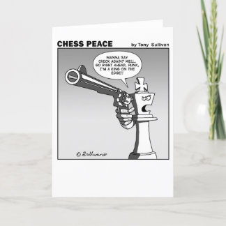 Carte Caricature du Roi du bord Chess Peace
