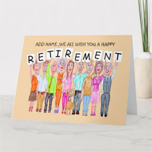 Carte Caricatures de personnes souhaitant une retraite h