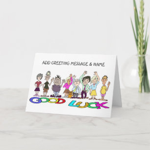 Carte Caricatures des gens au revoir