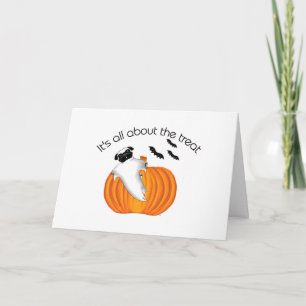 Carte Carlin d'Halloween volant Fantôme drôle dire Citro