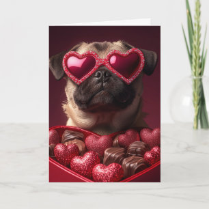 Carte Carlin en forme de coeur Valentine
