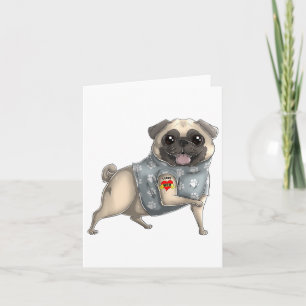 Carte Carlin I Love Maman Tattoo Chien Chemise Fantastiq