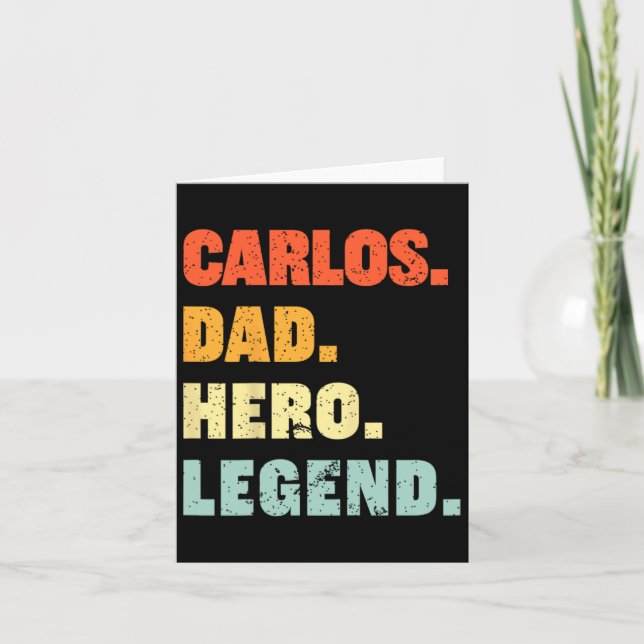 Carte Carlos Papa Héros Légende Nom Personnalisé (Devant)