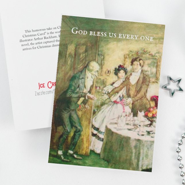 Carte Carol Scrooge Dickens Christmas Card (The most moving moment in Dickens' "A Christmas Carol," brought to life!)