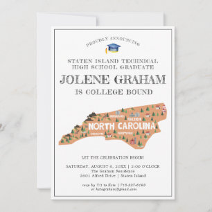 Carte Caroline du Nord   College Bound Graduation Party