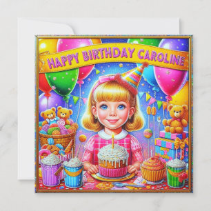 Carte CAROLINE ~ Joyeux anniversaire ~ Anniversaire fill