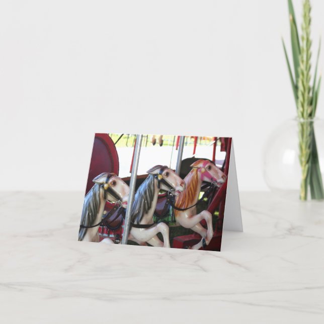 Carte Carousel Horse Memories Note (Devant)